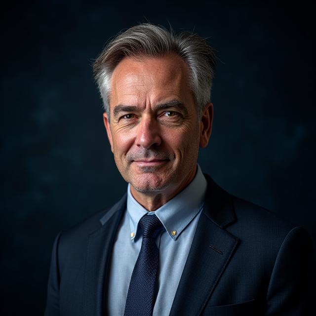 KI Avatar David, mittleres Alter, seriöses Erscheinungsbild