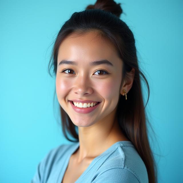 KI Avatar Lea, junge Frau, freundliches Auftreten