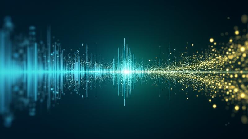 Darstellung des Voice-Cloning-Prozesses, Schallwellen werden digitalisiert