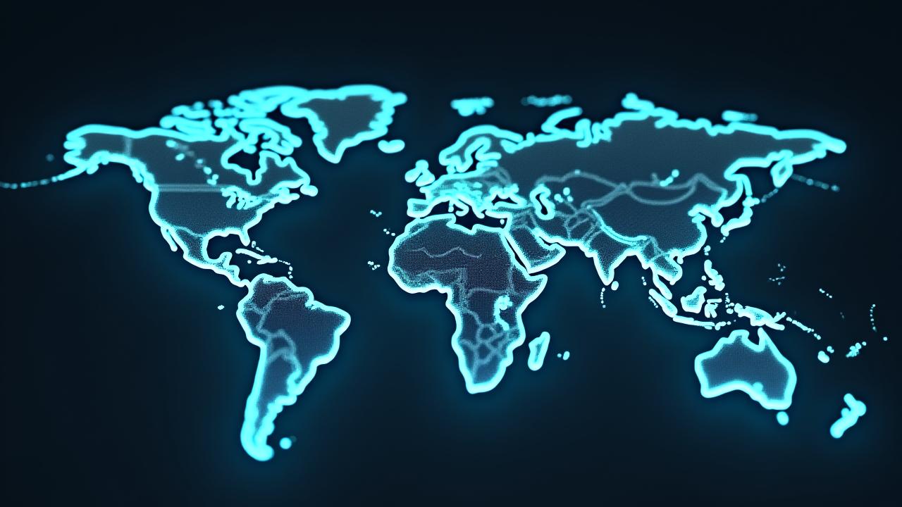 Weltkarte mit Pins für unterstützte Sprachen