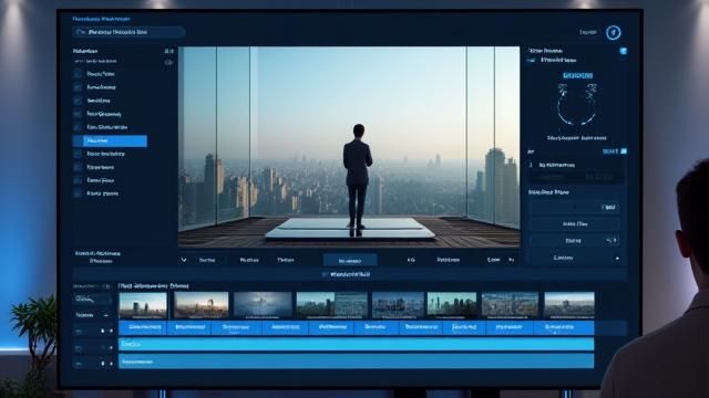 Bildschirmansicht des Video-Editors mit Platzhaltern für personalisierte Inhalte